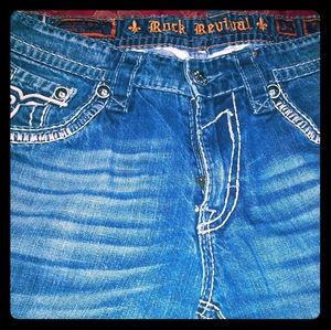 Rock revival men's jeans
